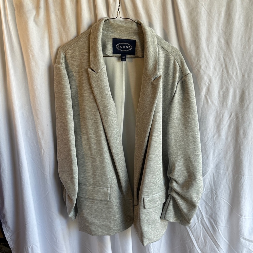 Scoop Women's Gray Blazer Size XXL